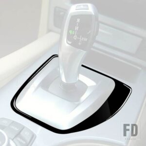 BMW 5シリーズ E60 2008 2009 2010 アクセサリー光沢ピアノブラックインテリアギアパネルトリムステッカー装飾 - Black - RHD