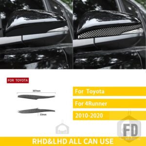 トヨタ 4 ランナー 2010-2020 アクセサリーカーボンインテリアバックミラートリムステッカー装飾 - 15 BLACK
