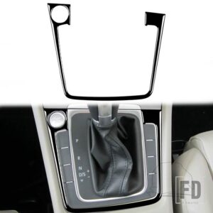 VW ゴルフ 7 2013-2017 カーアクセサリーピアノブラックプラスチックインテリアギアパネルフレームトリムステッカー - LHD