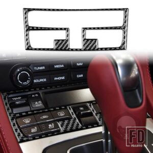 ポルシェ ボクスターケイマン 718 982 2016-2022 カーエアコンパネルステッカーカーボンインテリアカーアクセサリー LHD RHD - Black
