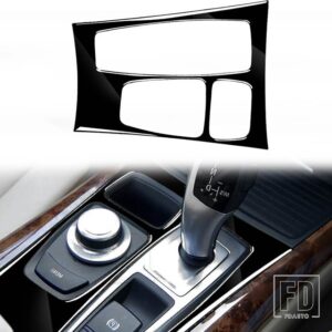 BMW X5 E70 2008-2013 X6 E71 2009-2014 アクセサリー車光沢ピアノブラックインテリアギア高構成トリムステッカー - Black - RHD