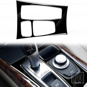 BMW X5 E70 2008-2013 X6 E71 2009-2014 アクセサリー車光沢ピアノブラックインテリアギア高構成トリムステッカー - Black LHD