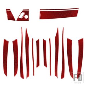 BMW X5 E70 2007-2009 ACCESSORIERS カーボンインテリアドアパネル装飾ストリップスタートストップスイッチカバートリムステッカー