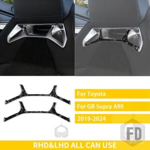トヨタ GR スープラ A90 A91 MK5 2019-24 アクセサリーカーボンカーインテリアシートヘッドレストトリムステッカー - Forged Carbon