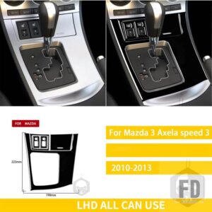 マツダ 3 アクセラ 2010-2013 スピード 3 アクセサリープラスチック黒インテリア自動ギアボックス空調トリムステッカー装飾 - Auto shift D LHD