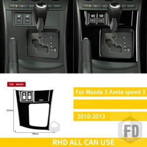 マツダ 3 アクセラ 2010-2013 スピード 3 アクセサリープラスチック黒インテリア自動ギアボックス空調トリムステッカー装飾 - Auto shift D RHD