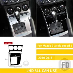 マツダ 3 アクセラ 2010-2013 スピード 3 アクセサリープラスチック黒インテリア自動ギアボックス空調トリムステッカー装飾 - Auto shift AC LHD