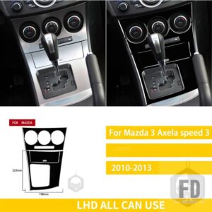 マツダ 3 アクセラ 2010-2013 スピード 3 アクセサリープラスチック黒インテリア自動ギアボックス空調トリムステッカー装飾 - Auto shift BC LHD