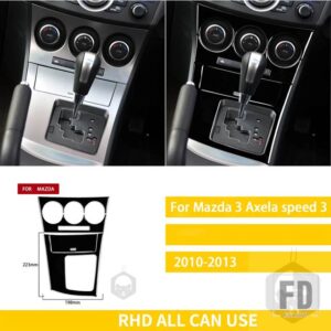 マツダ 3 アクセラ 2010-2013 スピード 3 アクセサリープラスチック黒インテリア自動ギアボックス空調トリムステッカー装飾 - Auto shift BC RHD