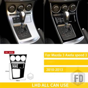 マツダ 3 アクセラ 2010-2013 スピード 3 アクセサリープラスチック黒インテリア自動ギアボックス空調トリムステッカー装飾 - Auto shift AD LHD