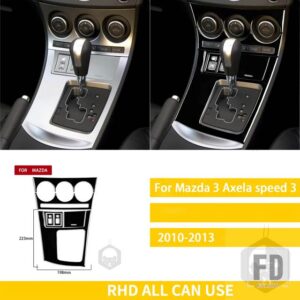 マツダ 3 アクセラ 2010-2013 スピード 3 アクセサリープラスチック黒インテリア自動ギアボックス空調トリムステッカー装飾 - Auto shift AD RHD