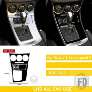 マツダ 3 アクセラ 2010-2013 スピード 3 アクセサリープラスチック黒インテリア自動ギアボックス空調トリムステッカー装飾 - Auto shift BD LHD