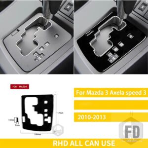 マツダ 3 アクセラ 2010-2013 スピード 3 アクセサリープラスチック黒インテリア自動ギアボックス空調トリムステッカー装飾 - Panel RHD