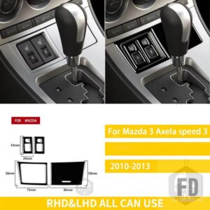 マツダ 3 アクセラ 2010-2013 スピード 3 アクセサリープラスチック黒インテリア自動ギアボックス空調トリムステッカー装飾 - D
