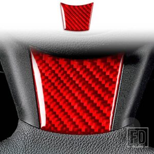 BMW 5シリーズ E60 2004-2010 アクセサリーカーボン車内ステアリングホイールパネルトリムステッカー装飾 - 2 red