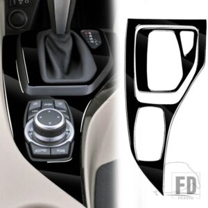 BMW X1 E84 2011-15 アクセサリー光沢ピアノブラックインテリアギアパネルカバートリムステッカー - SET RHD