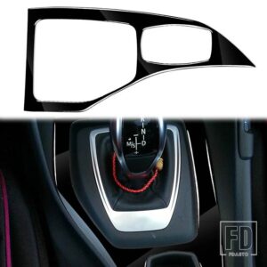 BMW X1 E84 2011-15 アクセサリー光沢ピアノブラックインテリアギアパネルカバートリムステッカー - Black LHD