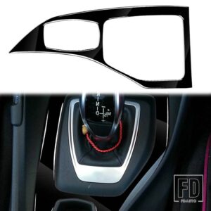BMW X1 E84 2011-15 アクセサリー光沢ピアノブラックインテリアギアパネルカバートリムステッカー - Black - RHD