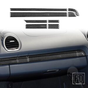 ポルシェ ボクスターケイマン 718 982 2016-2022 副パイロットモールドステッカーカーボンインテリアカーアクセサリー - Black - RHD