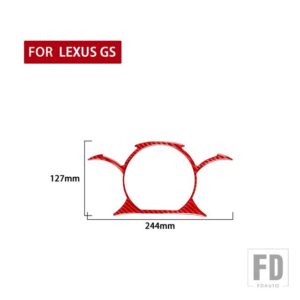 レクサス GS 39022 アクセサリーカーボンインテリアスピードメーターパネルトリムステッカー装飾 - Red