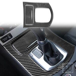 インフィニティ G35 2007-2008 G37 2008-2013 アクセサリーカーボン自動車インテリアギアパネルカバートリムステッカーセット - 2pc black set