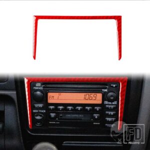 トヨタ タコマ 36982 アクセサリーカーボンインテリアセンターコンソールラジオ CD AC パネルトリムステッカー - Radio frame3