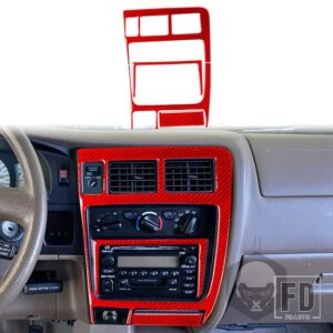 トヨタ タコマ 36982 アクセサリーカーボンインテリアセンターコンソールラジオ CD AC パネルトリムステッカー - control set 4pcs5
