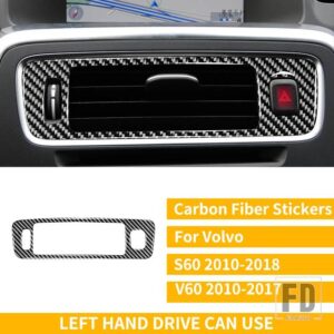 ボルボ S60 V60 XC60 2010-2018 アクセサリーカーボンインテリアフルセットカバーステッ - 2-LHD