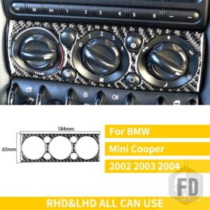 ミニクーパー ハッチ 1 R50 R53 2002 2003 2004 ダッシュボードセンターコントロールパネルカバーカーボンステッカー自動 - AC PANEL B