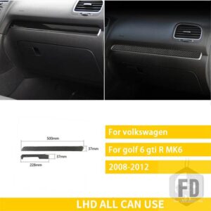 ゴルフ 6 GTI R MK6 シロッコ 2008-2012 カーボンセンターコントロールパネルエアベントギアシフトフレームトリムステッカー - 7