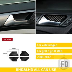 ゴルフ 6 GTI R MK6 シロッコ 2008-2012 カーボンセンターコントロールパネルエアベントギアシフトフレームトリムステッカー - 13