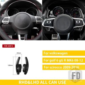 ゴルフ 6 GTI R MK6 シロッコ 2008-2012 カーボンセンターコントロールパネルエアベントギアシフトフレームトリムステッカー - 16