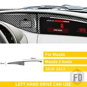 マツダ 3 アクセラ 2010-13 アクセサリーカーボンインテリアダッシュボードセンター表示画面パネルカバーステッカー - LHD with USB