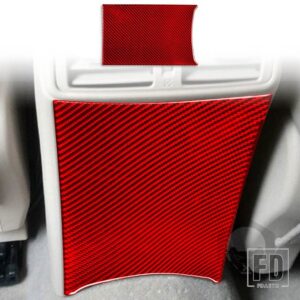 日産 エクストレイルローグ T32 2013-2021 アクセサリーカーボンインテリア車リアエアアウトレット抗キックイントリムステッカー装飾 - Red