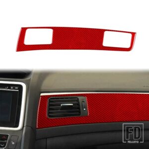 ホンダ SPIRIOR 2015 2016 2017 アクセサリーカーボン車内副パイロット計器パネルトリムステッカー装飾 - 4 Red LHD