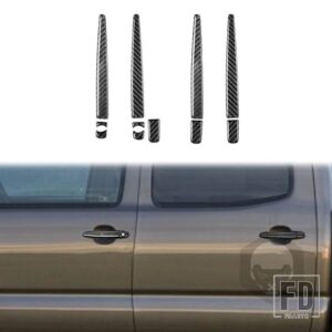 トヨタ タコマ 2005-2015 ACCESSORIE カーボンインテリアドアアウターハンドルトリムステッカー装飾 - Black
