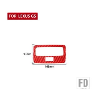 レクサス GS 39022 アクセサリーカーボンインテリアリア読書ランプパネルステッカー装飾 - Red