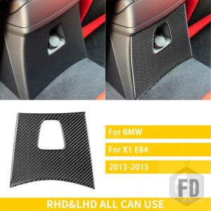 BMW X1 E84 2013 2014 2015 アクセサリーカーボン車内リアコントロールパネルトリムステッカー装飾 - Black Carbon