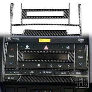 トヨタ カムリ 2012-2017 アジア版カーアクセサリーカーボンインテリア中央制御パネルトリムステッカー装飾 - Black