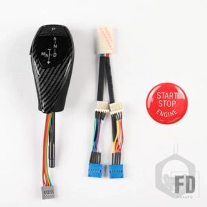 BMW 1シリーズ E81 E82 E84 E87 E88 Z4 E89 Z4 23I Z4 30I 交換用 LED ギアシフトノブ車内アクセサリー - Carbon Fiber Pattern