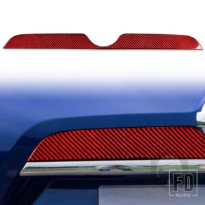 日産 エクストレイルローグ T32 2013-2021 アクセサリーカーボンインテリアトランクパネルトリムステッカー装飾 - Red