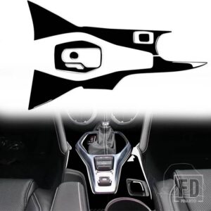 シボレー カマロ 2017 2018 2019 カーアクセサリープラスチック黒インテリア中央シフターギアパネルトリムステッカー - set