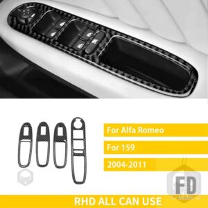 アルファロメオ 159 38292 アクセサリーカーボン車室内窓昇降パネルステッカー - Window lift panel2
