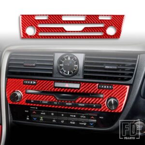 レクサス RX300 270 200T 450H 2016-2019 アクセサリー車レッドカーボンインテリアダッシュボードカバーパネルトリムステッカー装飾 - CD RHD