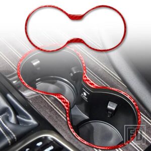 レクサス RX300 270 200T 450H 2016-2019 アクセサリー車レッドカーボンインテリアダッシュボードカバーパネルトリムステッカー装飾 - Cupholder frame