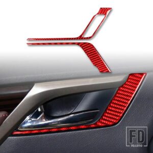 レクサス RX300 270 200T 450H 2016-2019 アクセサリー車レッドカーボンインテリアダッシュボードカバーパネルトリムステッカー装飾 - Front handle A LHD