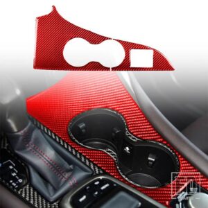 レクサス RX300 270 200T 450H 2016-2019 アクセサリー車レッドカーボンインテリアダッシュボードカバーパネルトリムステッカー装飾 - Cup holder LHD