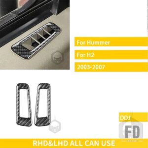 ハマー H2 37803 アクセサリーカーボン車内ドアエアアウトレットトリムステッカー装飾 - Door air outlet