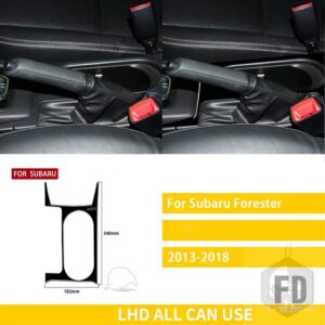 スバル フォレスター 2013-2018 カーアクセサリープラスチックピアノブラックインテリア中央制御ギアトリムステッカー - LHD