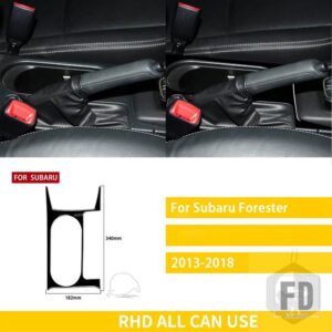 スバル フォレスター 2013-2018 カーアクセサリープラスチックピアノブラックインテリア中央制御ギアトリムステッカー - RHD